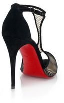 Thumbnail for your product : Christian Louboutin Suede & Mesh Sandals