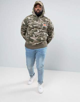 Ellesse Hoodie With Small Logo In Camo