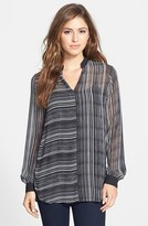 Thumbnail for your product : Vince Camuto 'Linear Stripe' Back Keyhole Blouse