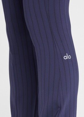 Alo Yoga High-Waist Pinstripe Zip-It Flare Leggings - ShopStyle