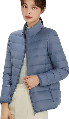 HAXNOHEY Ladies Puffer Jacket Lightweight Down Jacket Women Packable