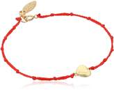 Thumbnail for your product : Ettika Red Knotted Silk Thread Bracelet with -Tone Heart Charm, 7
