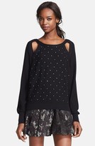 Thumbnail for your product : Tracy Reese 'Sparkle' Embellished Cutout Pullover