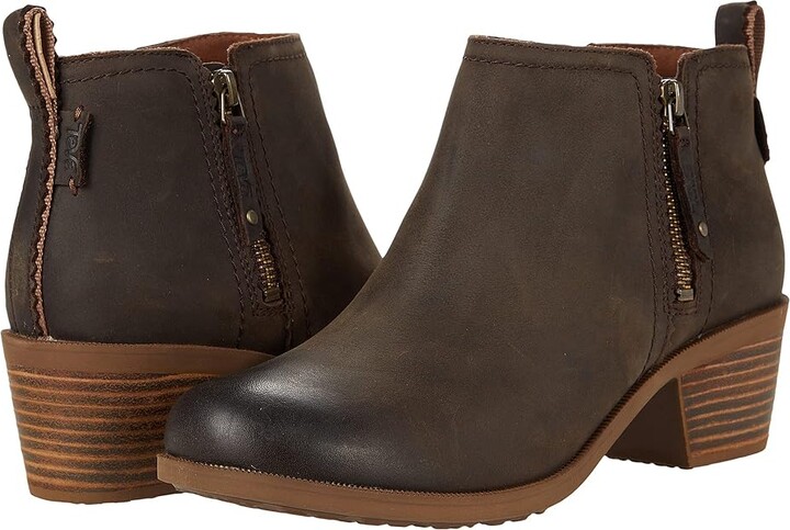 Teva ANAYA BOOTIE RR Women's Shoes Brown : 7.5 B - Medium, Leather