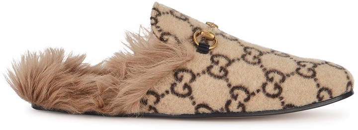 gucci fur loafers