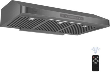 Awoco RH-UC7-36BLK 36" 900 Ducted (Vented) Under Cabinet Range Hood with Baffle Filter and Light Included Black