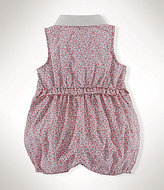 Thumbnail for your product : Ralph Lauren Childrenswear 3-24 Months Floral Pintucked Shortall