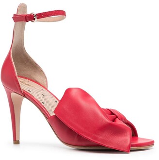 Red(V) Bow Detail 90mm Pumps