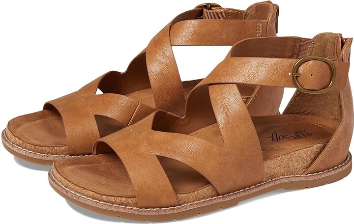EuroSoft Gionna Women's Sandals Tan : 6.5 M, Rubber/Textile