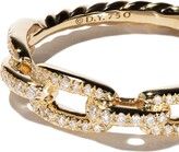 Thumbnail for your product : David Yurman 18kt yellow gold Stax Chain Link diamond ring