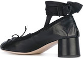 Thumbnail for your product : Miu Miu tie up ballerina pumps
