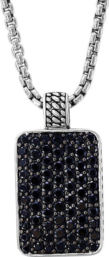 Effy Sterling Silver & Black Spinel Pendant Necklace - ShopStyle Jewelry