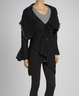 Thumbnail for your product : Black Fringe Sidetail Cardigan - Women & Plus