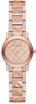 Thumbnail for your product : Burberry Rose Goldtone Stainless Steel Check Etched Bracelet Watch/26MM