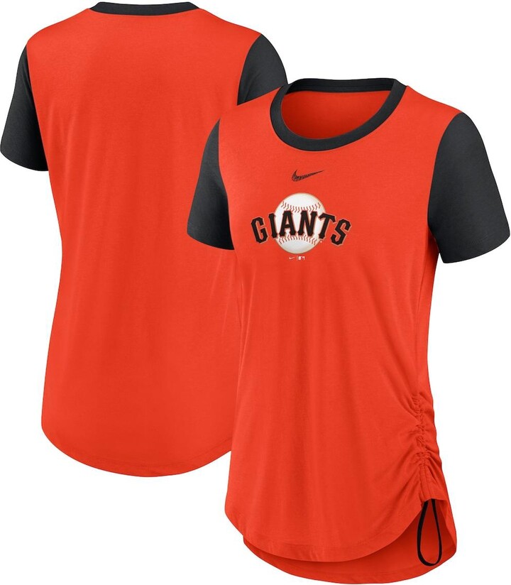 Houston Astros Nike Women's Hipster Swoosh Cinched Tri-Blend Performance  Fashion T-Shirt - Orange