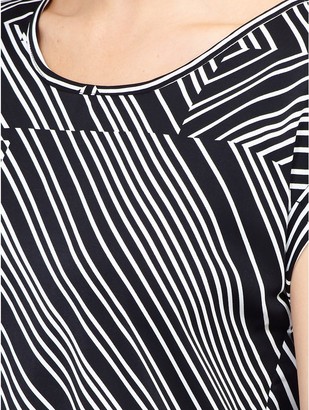 M&Co Izabel abstract stripe t-shirt