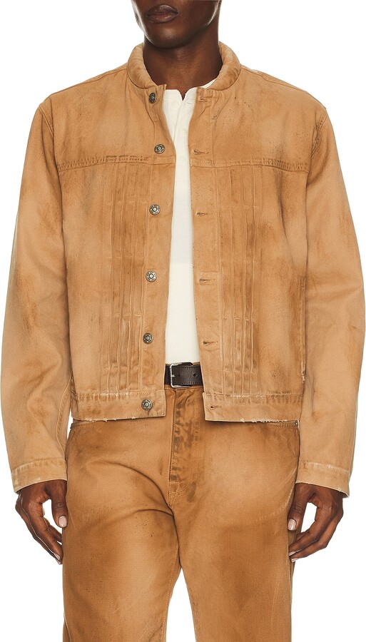 424 Collection Trucker Jacket in Brown