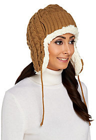Muk Luks Classic Cable Knit Trapper Hat