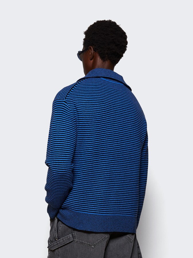 J.W.Anderson Half Zip Jumper Blue And Black