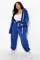Thumbnail for your product : boohoo Plus Double Layer Branded Oversized Joggers