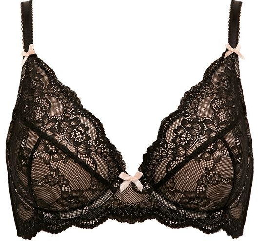 Figleaves Juliette Lace Underwired Non-Pad Bra - ShopStyle Plus Size ...