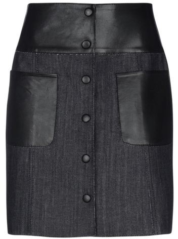 armani leather skirts