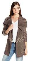 Thumbnail for your product : Minnie Rose Women's Cashmere Cotton Waterfall Cardigan