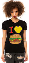 Thumbnail for your product : Local Celebrity The I Heart Cheeseburger Tee in Heather Grey