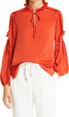 Kobi Halperin Perri Ruffle Sleeve Blouse