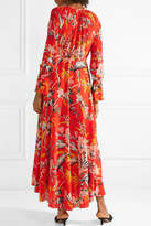 Thumbnail for your product : Diane von Furstenberg Bethany Floral-print Silk Crepe De Chine Maxi Dress - Red