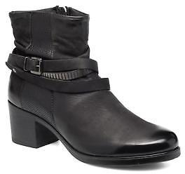 Coco et abricot Women's Brown Zip-Up Ankle Boots In Black - Size Uk 6.5 / Eu 40