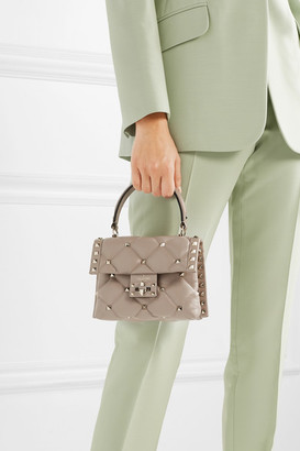 Valentino Garavani Candystud Mini Quilted Leather Shoulder Bag - Blush