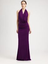 Thumbnail for your product : Nicole Miller Halter Jersey Gown