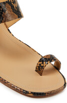Thumbnail for your product : Zimmermann Snake-effect Leather Mules