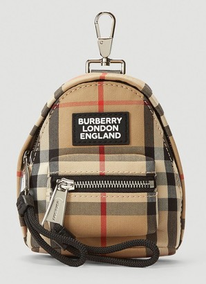 Burberry VINTAGE CHECK RUCKSACK OS Beige, Black, Red Leather, Technical ...