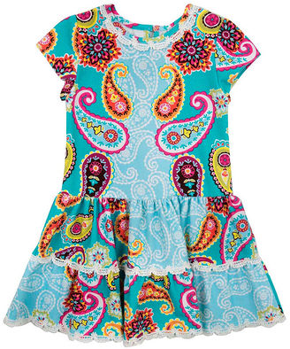 Rare Editions Cap-Sleeve Paisley-Print Dress - Toddler Girls 2t-4t