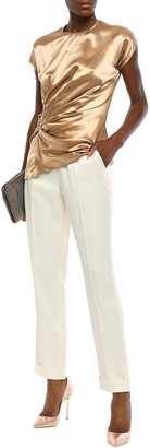 Helmut Lang Silk And Tencel-blend Tapered Pants