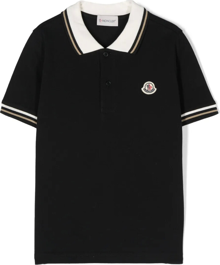 Moncler Enfant Logo-Patch Cotton Polo Shirt