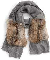 Thumbnail for your product : Stella McCartney Wool Scarf with Faux Fur Panels