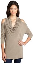 Thumbnail for your product : Bailey 44 olive three quarter sleeve cold shoulder stretch jersey top