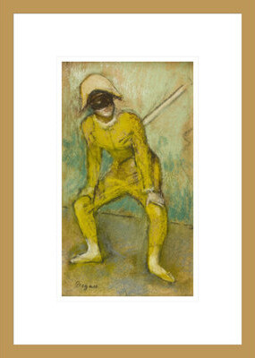 1000Museums The Yellow Harlequin by Edgar Degas -Framed Giclee Print