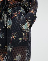 Thumbnail for your product : Religion Pajama Pants In Sheer Spot With Painted Thistles Co-Ord