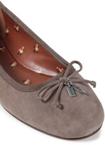 Thumbnail for your product : Coach Grosgrain-trimmed Embellished Suede Ballet Flats