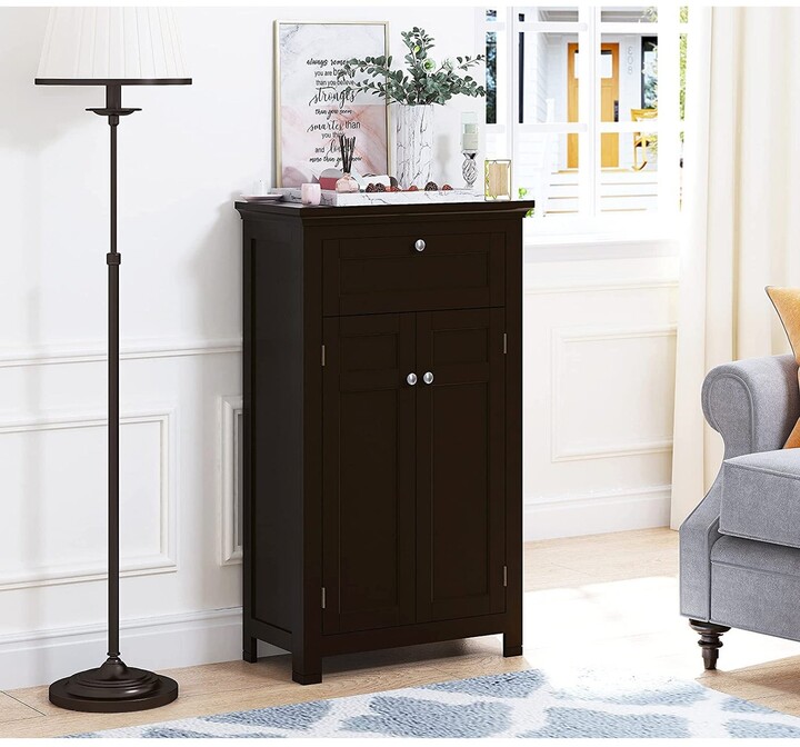 Spirich Home Freestanding Bathroom with Doors Wooden Entryway