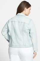 Thumbnail for your product : Sejour Patch Pocket Denim Jacket (Plus Size)