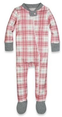 Burt's Bees Baby® Plaid Organic Cotton Footed Pajama in Pink