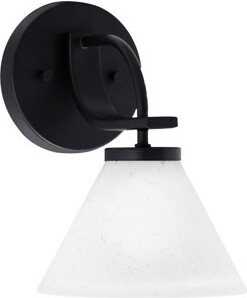 Latitude Run Aaston Cavella Wall Sconce Shown In Matte Black Finish With 7\