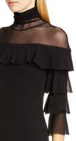Thumbnail for your product : Fuzzi Ruffle Sleeve Body-Con Dress