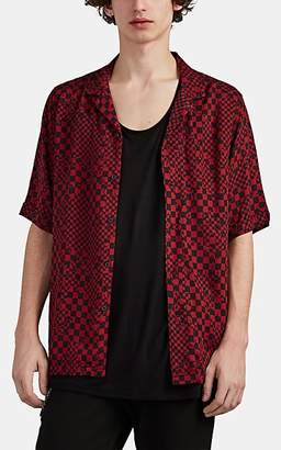 Ksubi Men's Abstract-Checkerboard Short-Sleeve Shirt - Md. Red