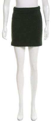 J.W.Anderson Wool Mini Skirt Green Wool Mini Skirt